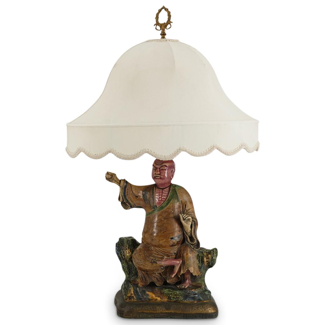 Antique Chinese Converted Buddha Lamp (1 of 5)