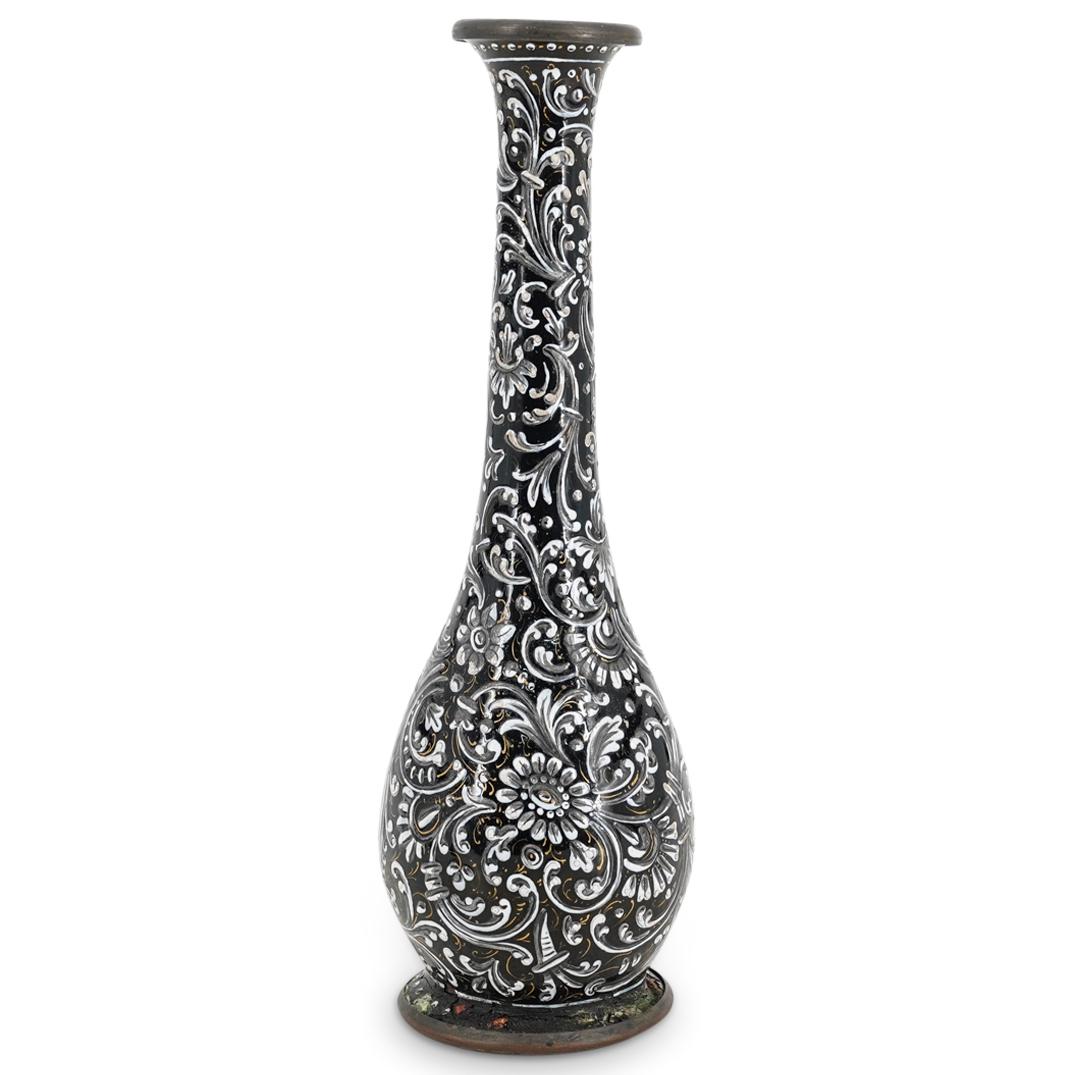 French Enameled Bronze Vase (1 of 5)