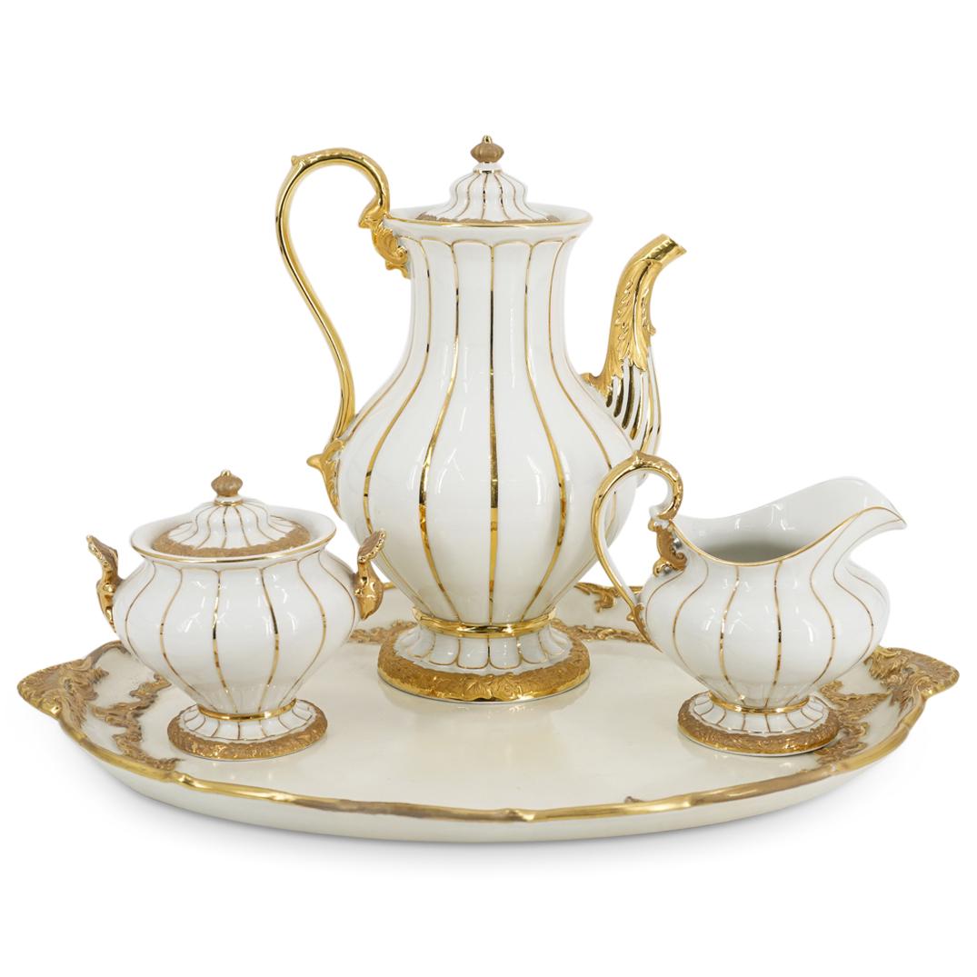 (4 Pc) Meissen Porcelain Tea Set (1 of 10)