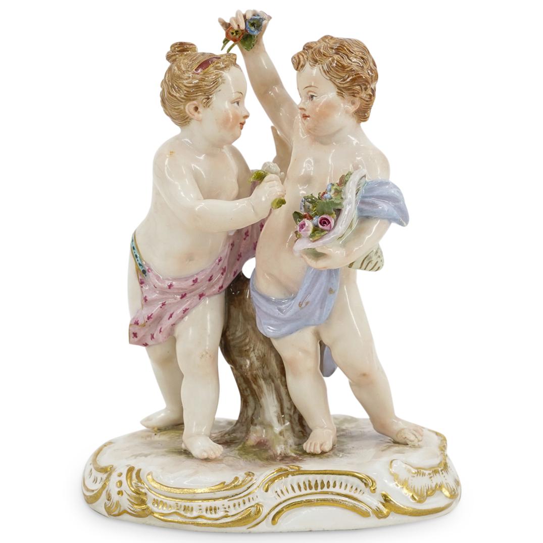 19th C. Meissen Putti Grouping With Blue And Pink Sashes (1 of 5)