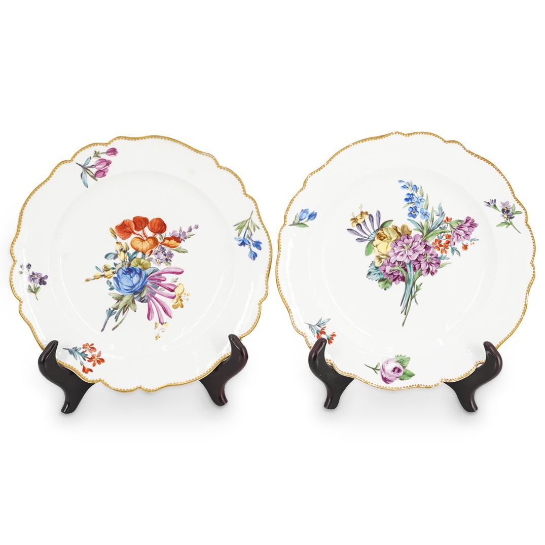 Pair Of 18th Century Meissen Dinner Service Plates (1 of 4)