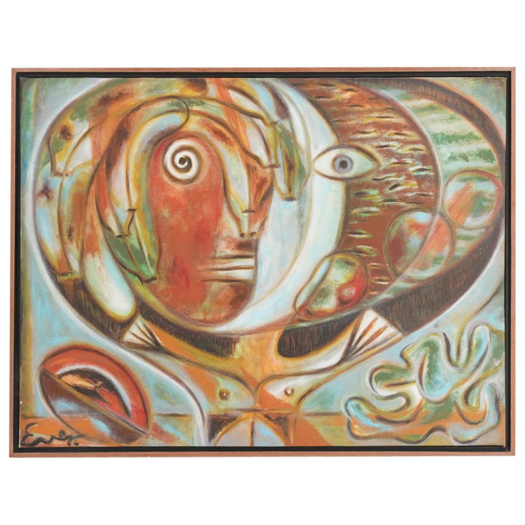 Ever Fonseca Cervino (Cuban, b. 1938) "Catauro de Frutas" Portrait Acrylic on Canvas (1 of 7)