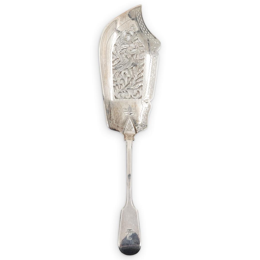 Victorian Joseph II & Albert Savory Sterling Fish Slice (1 of 6)