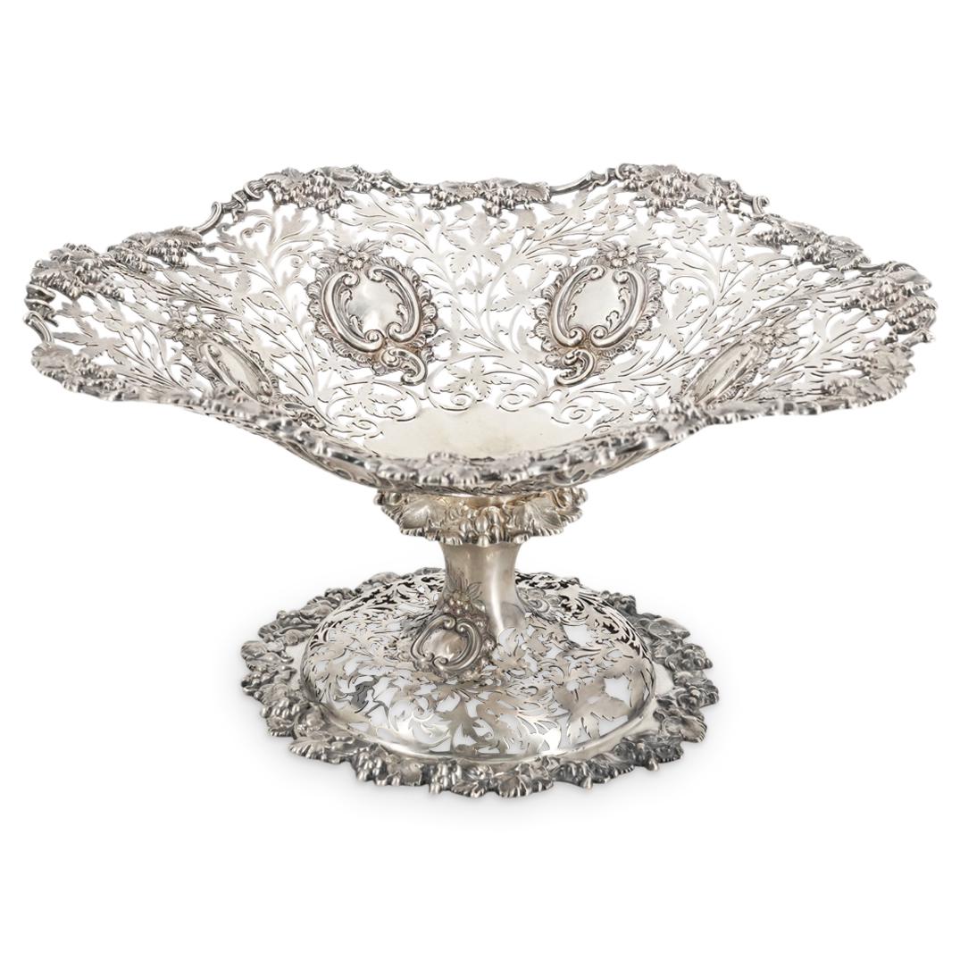Antique Sheffield James Dixon & Sons Ornate Sterling Silver Compote (1 of 6)