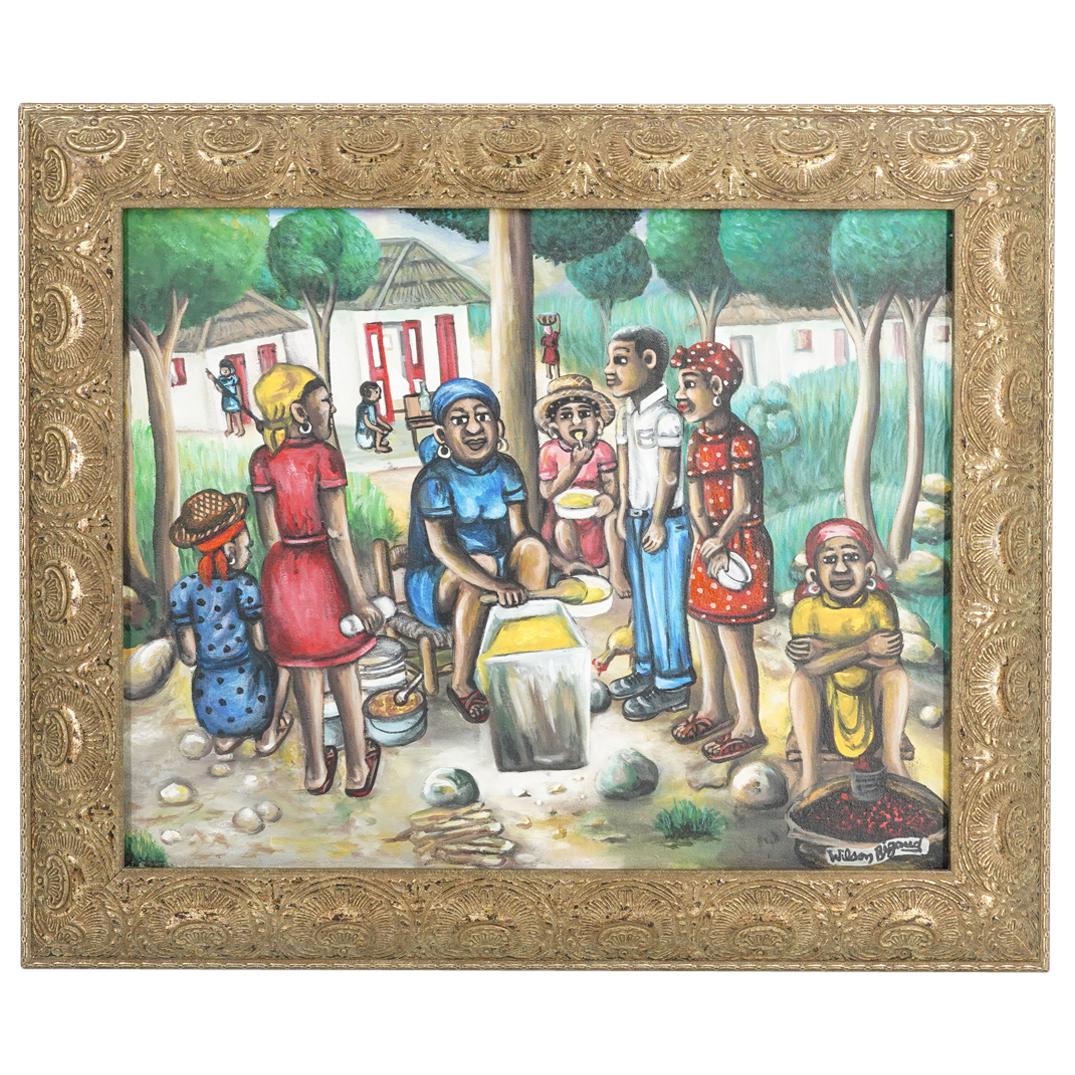 Wilson Bigaud (Haiti, 1931) Oil On Canvas Painting (1 of 5)