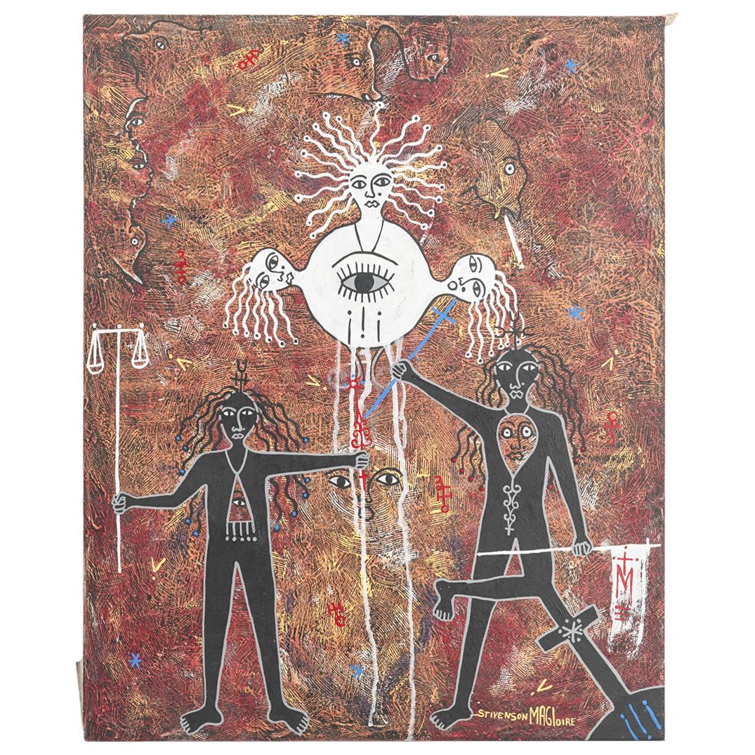 Stevenson Magloire (Haitian, 1963) Oil Painting On Canvas (1 of 5)