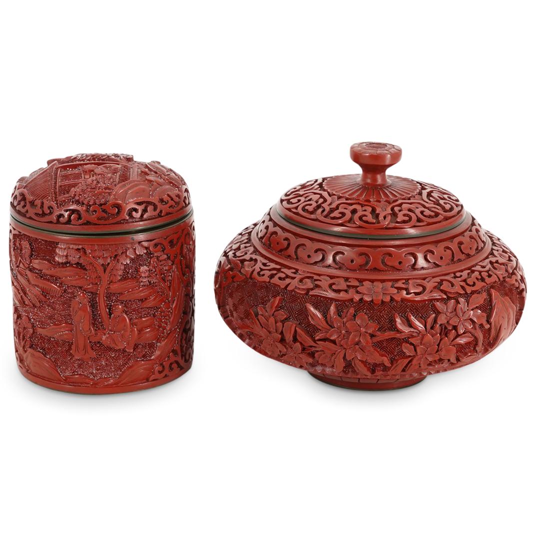 Chinese Cinnabar Jars (1 of 8)