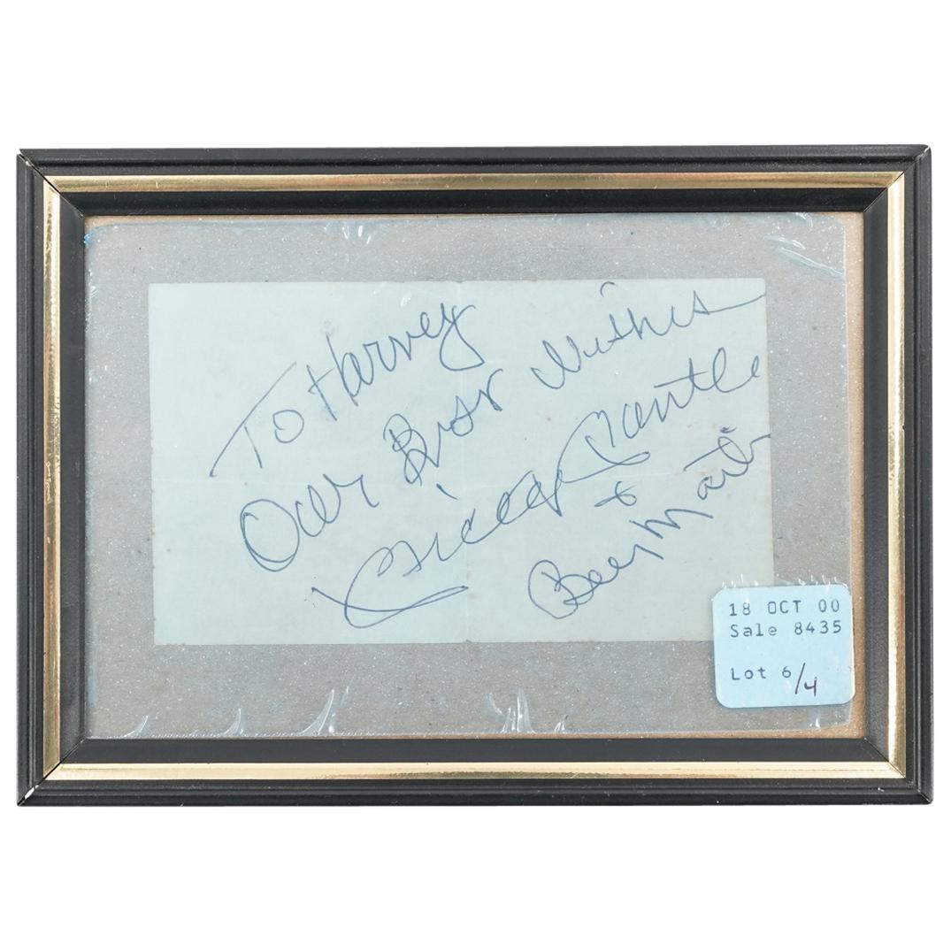 Ex-Christie's Framed Mickey Mantle Signed Autograph (1 of 4)