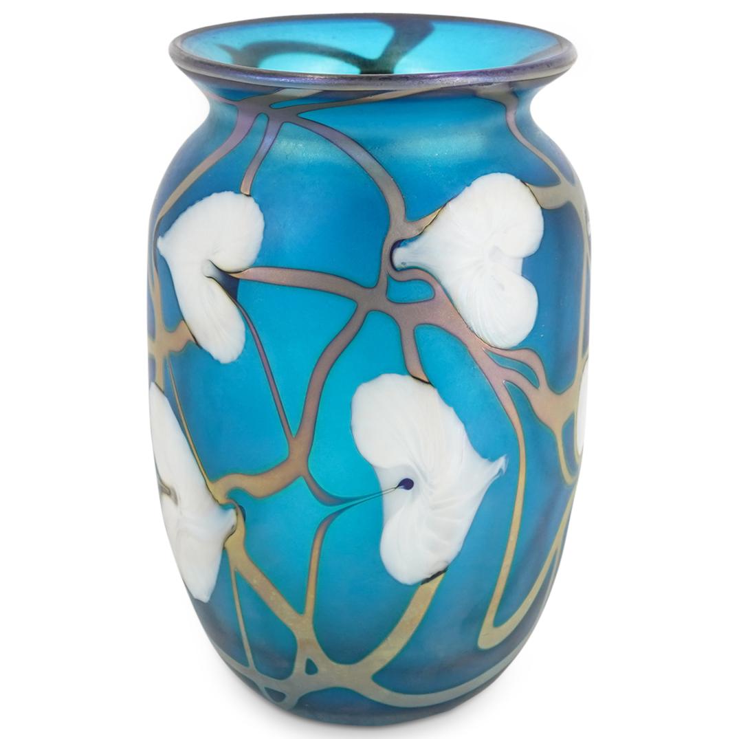 Durand Style Signed Iridescent Art Glass Vase (1 of 6)