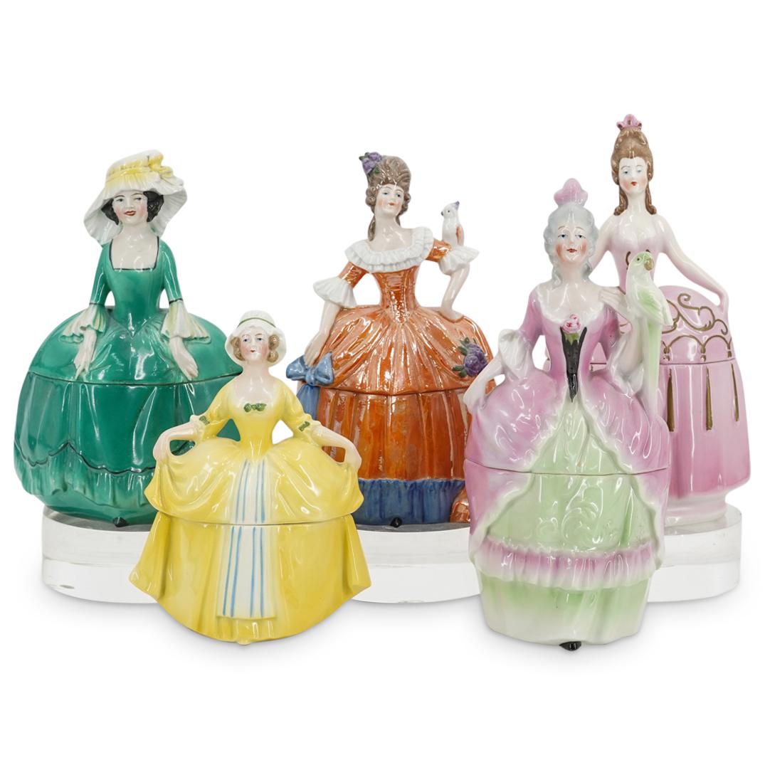 (5 Pcs) Vintage German Porcelain Dresser Dolls Figurines Grouping (1 of 7)