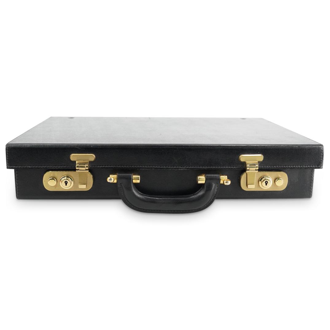 Italian Mark Cross Black Leather Briefcase (1 of 8)