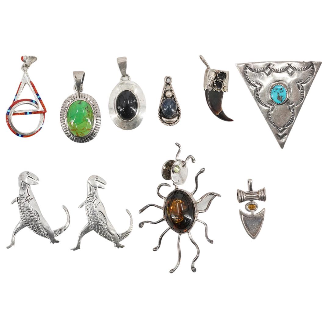 (10 Pc) Sterling Silver Assorted Jewelry Grouping Set (1 of 7)