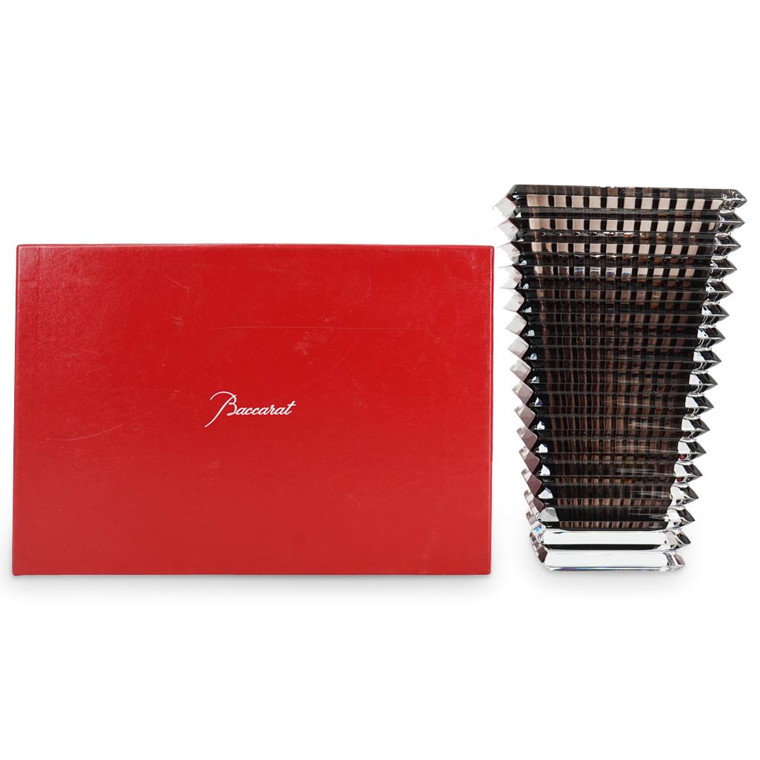 Baccarat Grey Large Rectangular Eye Vase (1 of 10)