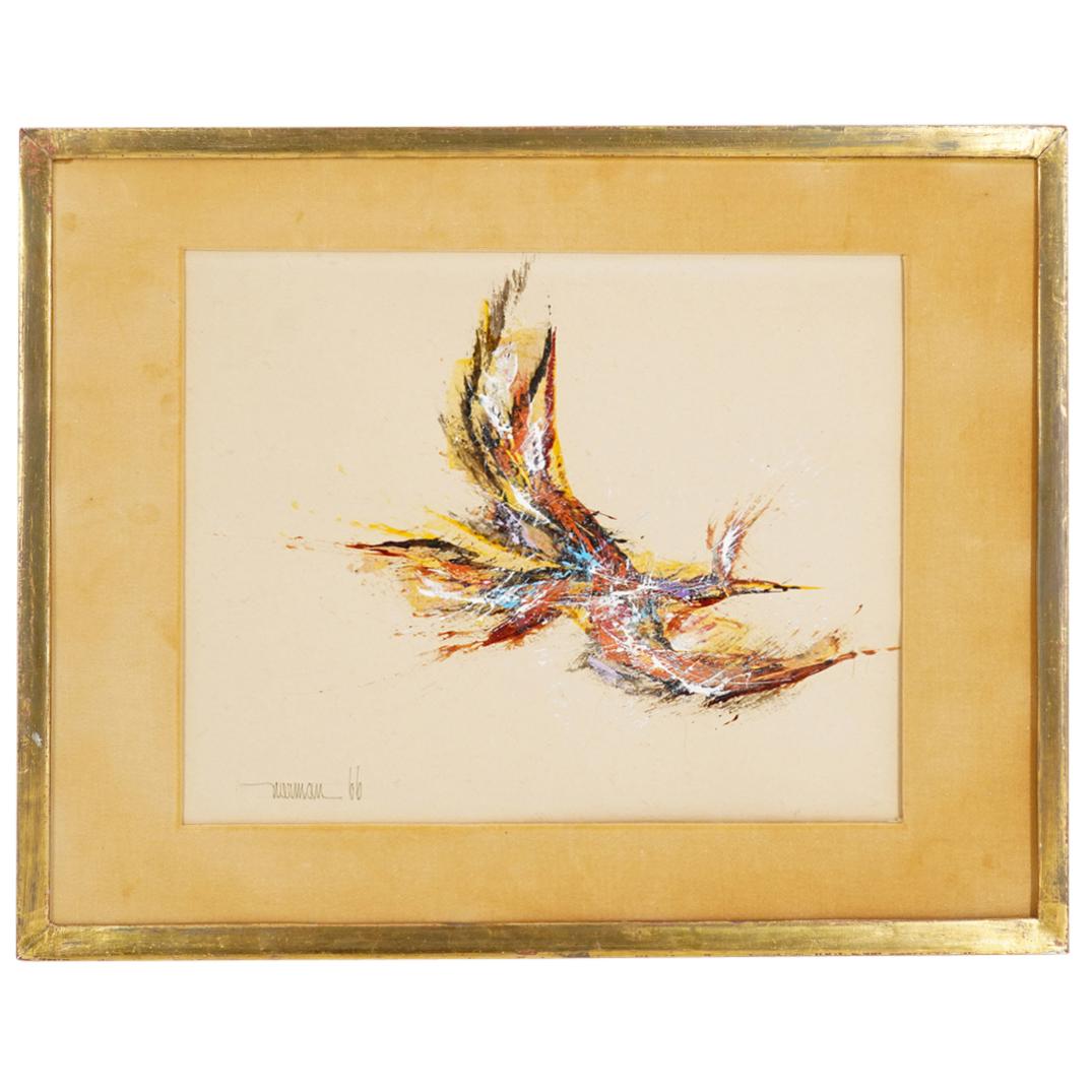 Leonardo Nierman (Mexican, 1932) "Vuelo" Painting (1 of 4)