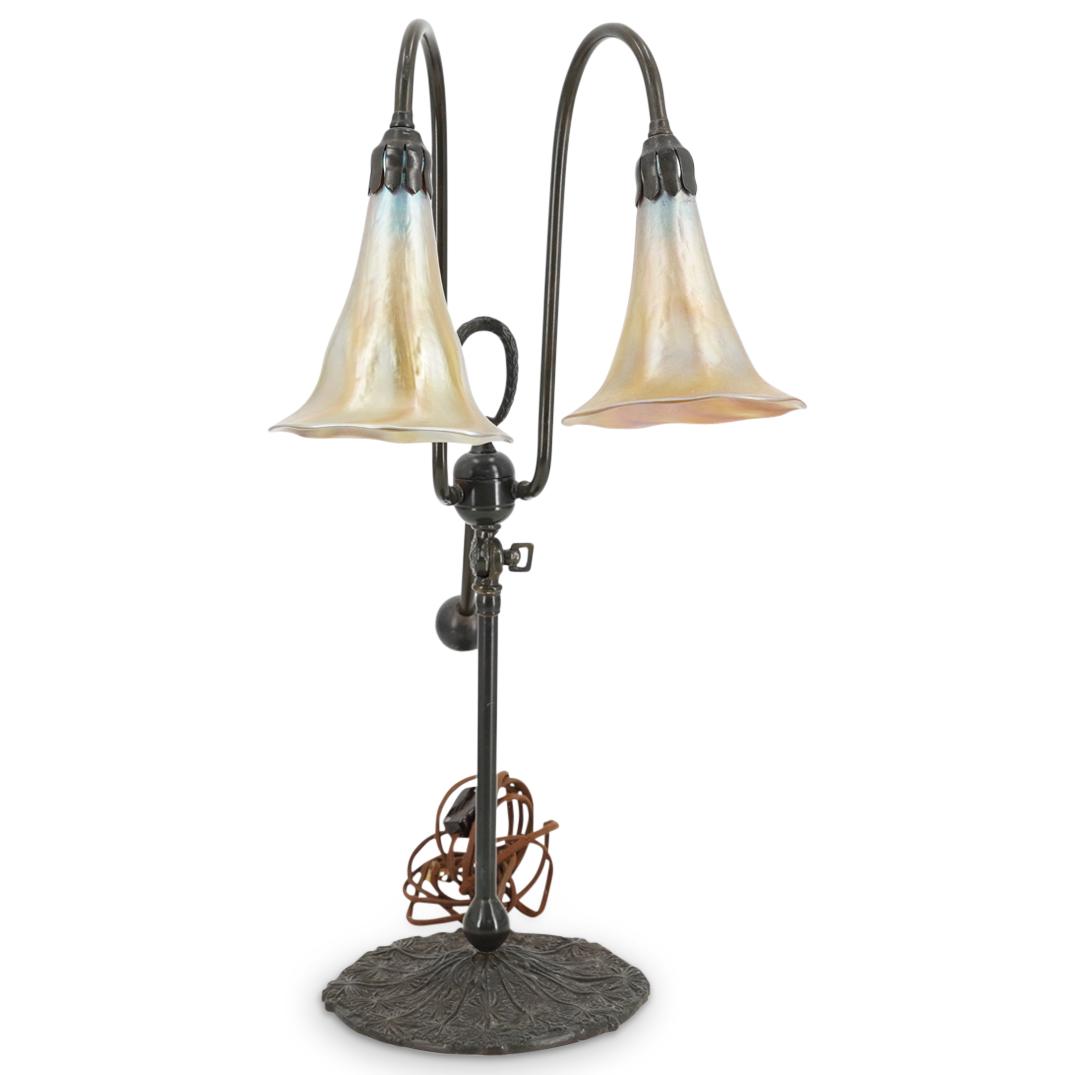 Manner of Tiffany Lilly Table Lamp (1 of 7)
