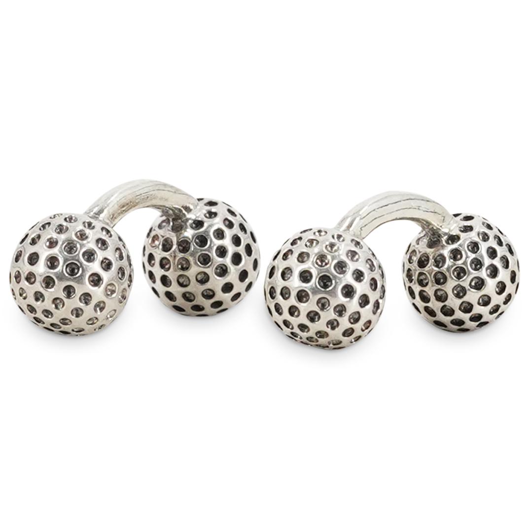 Pair of Vintage Hermes Sterling Silver Cufflinks (1 of 4)