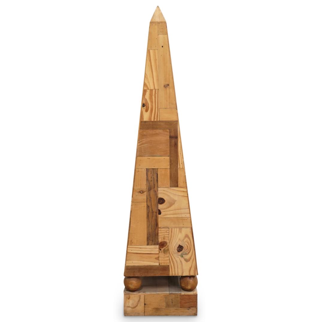 Oversize Wood Obelisk Sculpture (1 of 5)