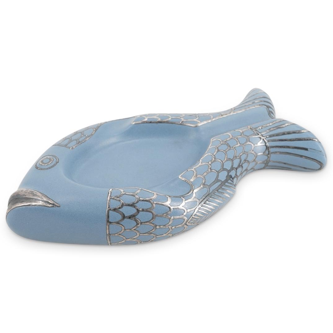 Emilia Castillo Mexican Silver Overlaid Ceramic (1 of 5)