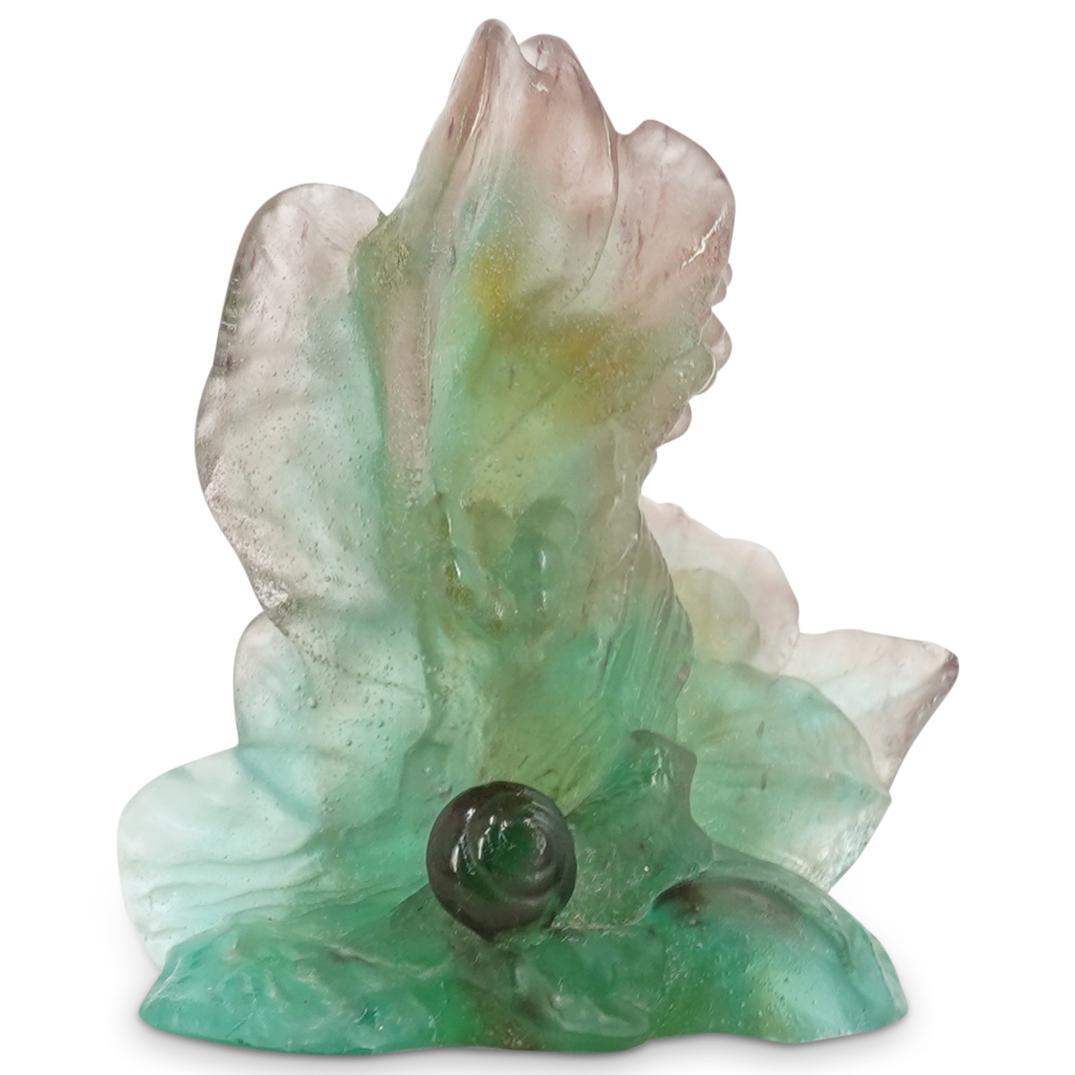 Daum Pate De Verre Snail Candlestick (1 of 5)