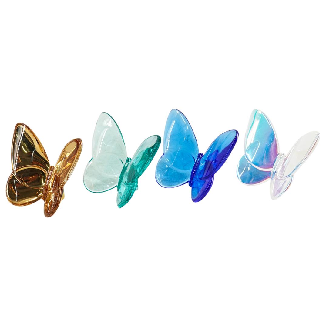 (4 Pc) Baccarat Crystal Papillon Lucky Butterflies (1 of 6)