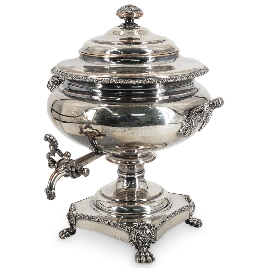 Antique British Silver Plated Copper Samovar (1 of 11)