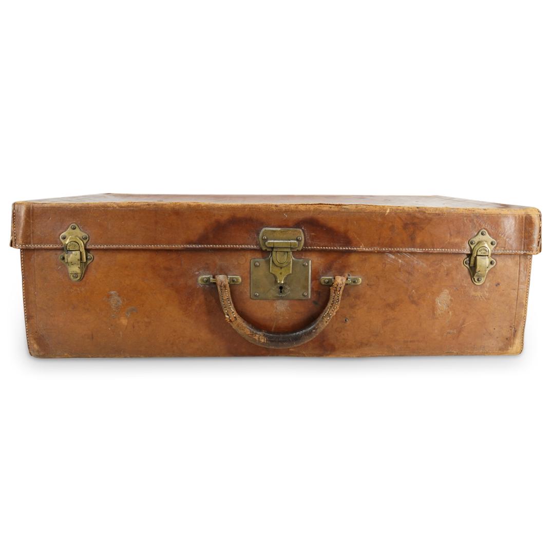 E. Goyard Brown Leather Suitcase (1 of 11)