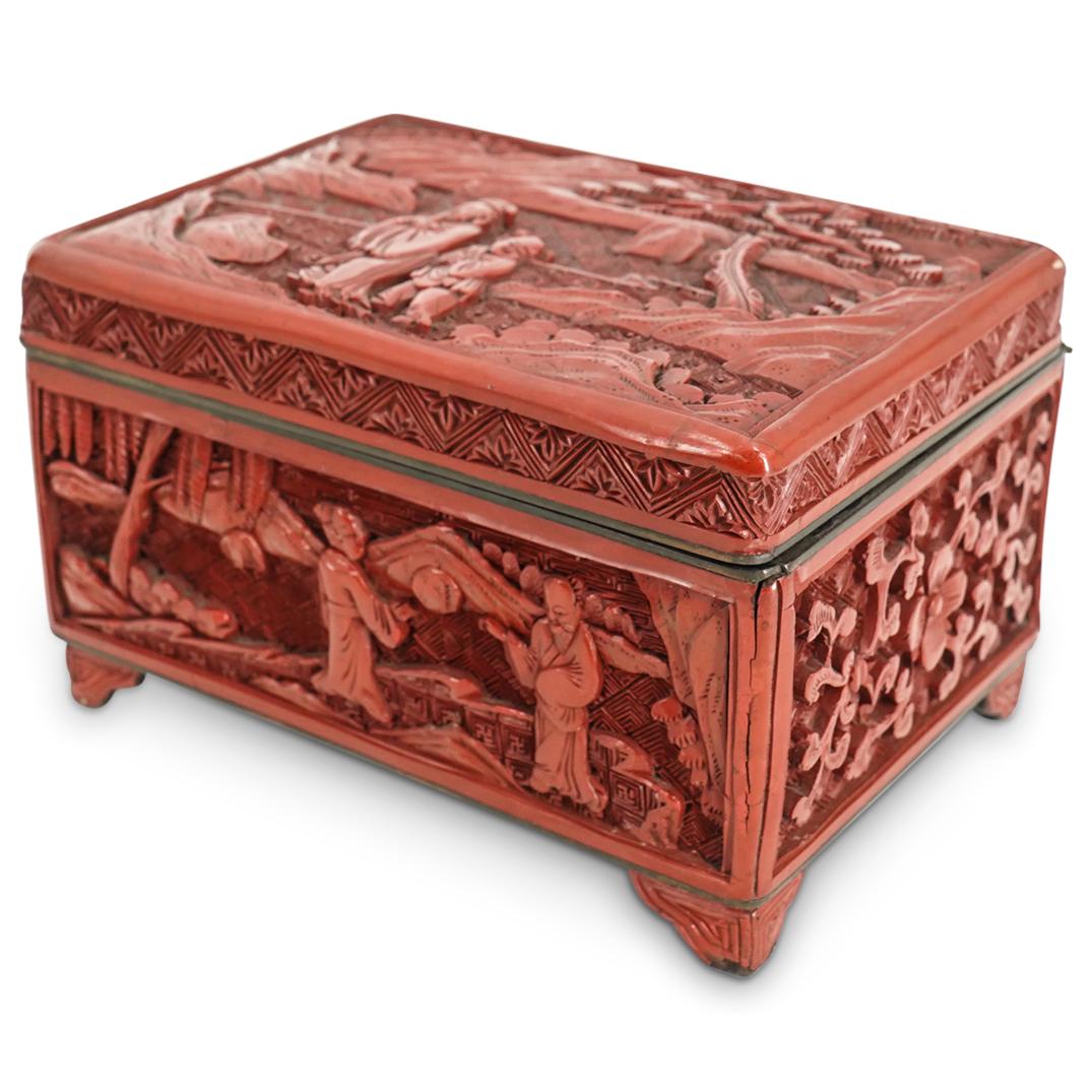 Antique Chinese Cinnabar Box (1 of 5)
