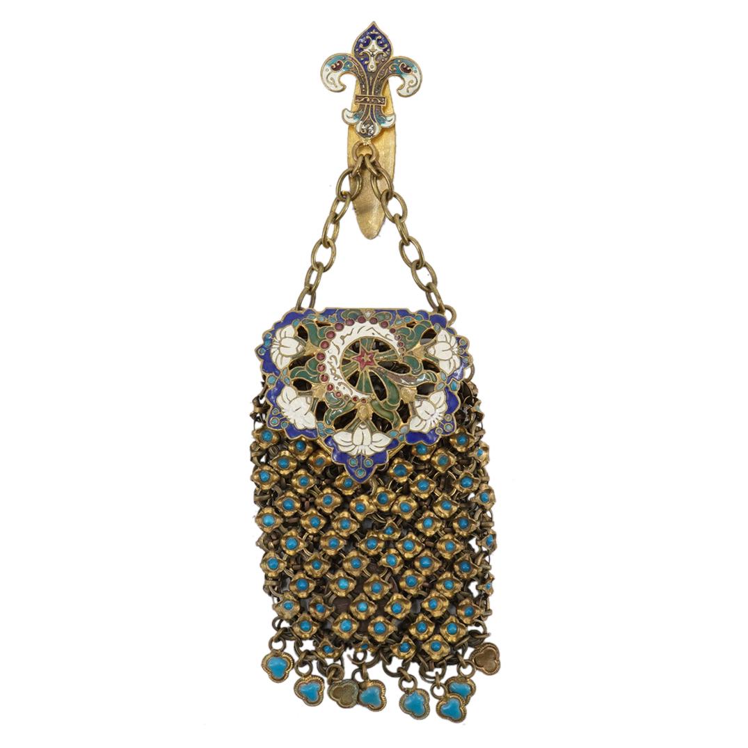 Antique Chatelaine Belt Clip W/ Change Purse (1 of 4)