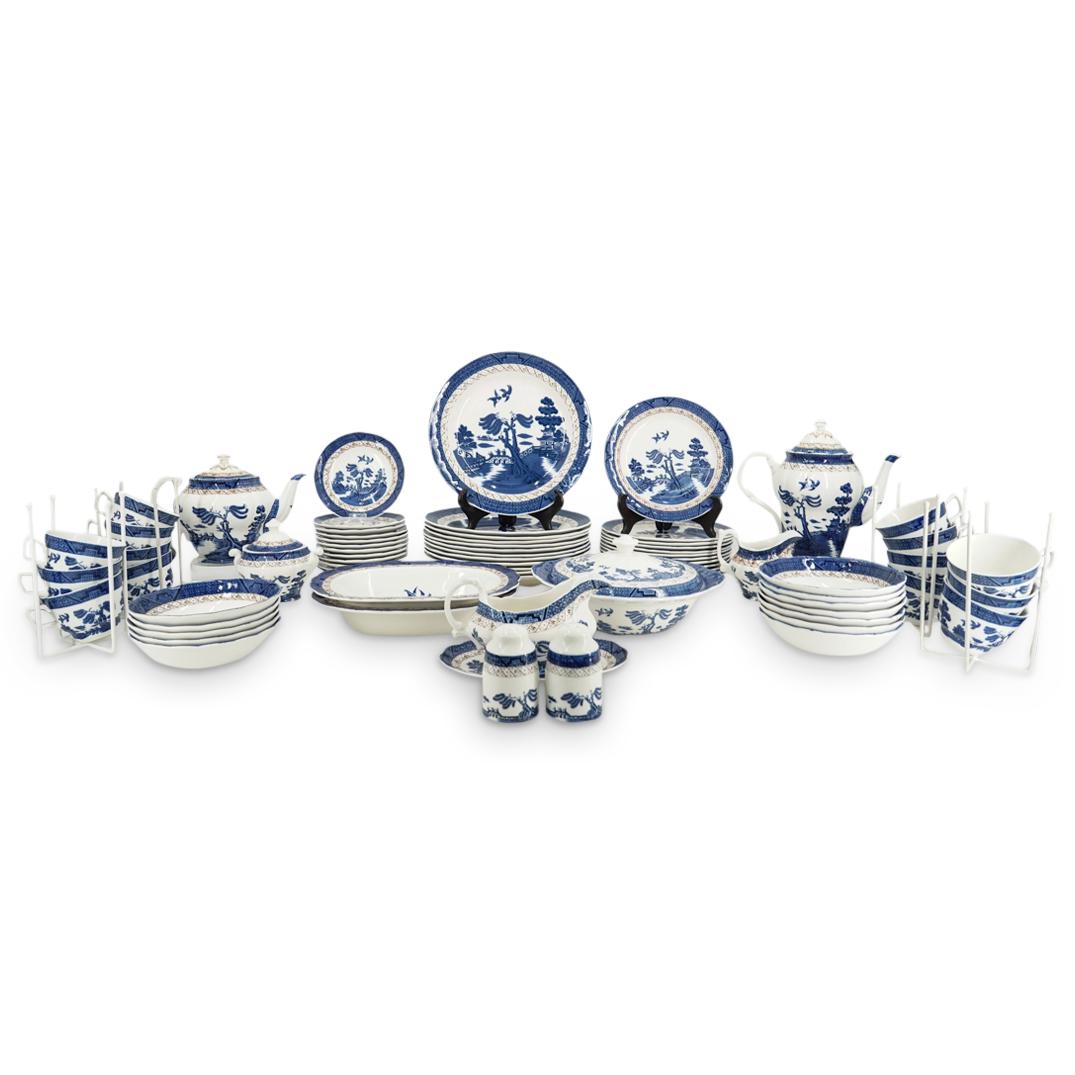 (72 Pc) English Royal Doulton "Real Old Willow" Porcelain Set (1 of 13)