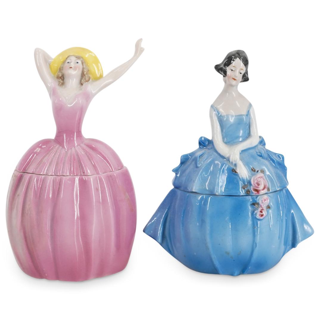 (2 Pc) German Porcelain Dresser Dolls Figurines (1 of 5)