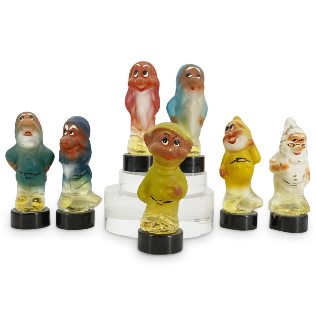 (7 Pc) Rare 1930s Russian Disney "Seven Dwarfs" Perfume Bottles. (1 of 6)
