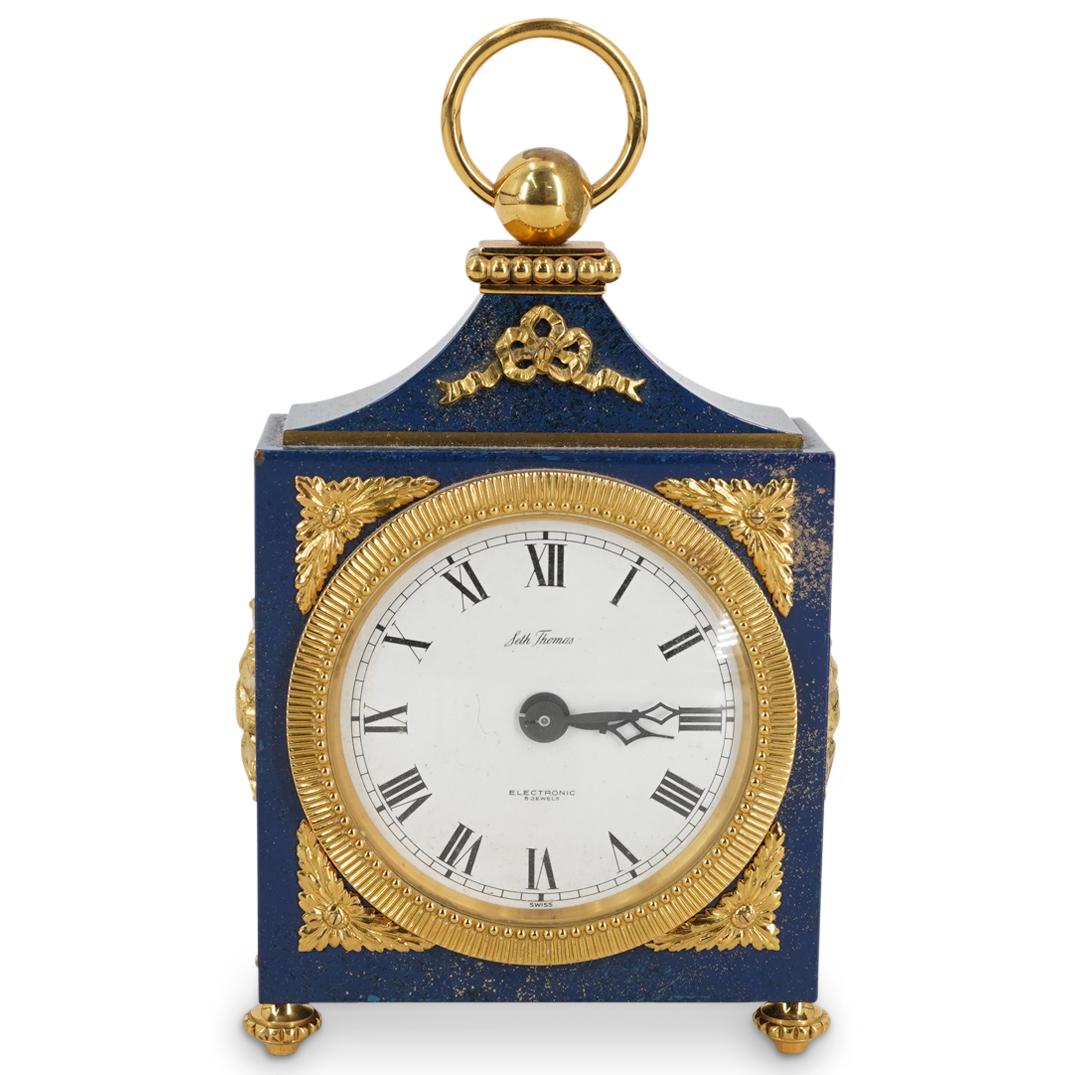 Swiss Seth Thomas Desk Clock, German Junghans Movement (1 of 9)