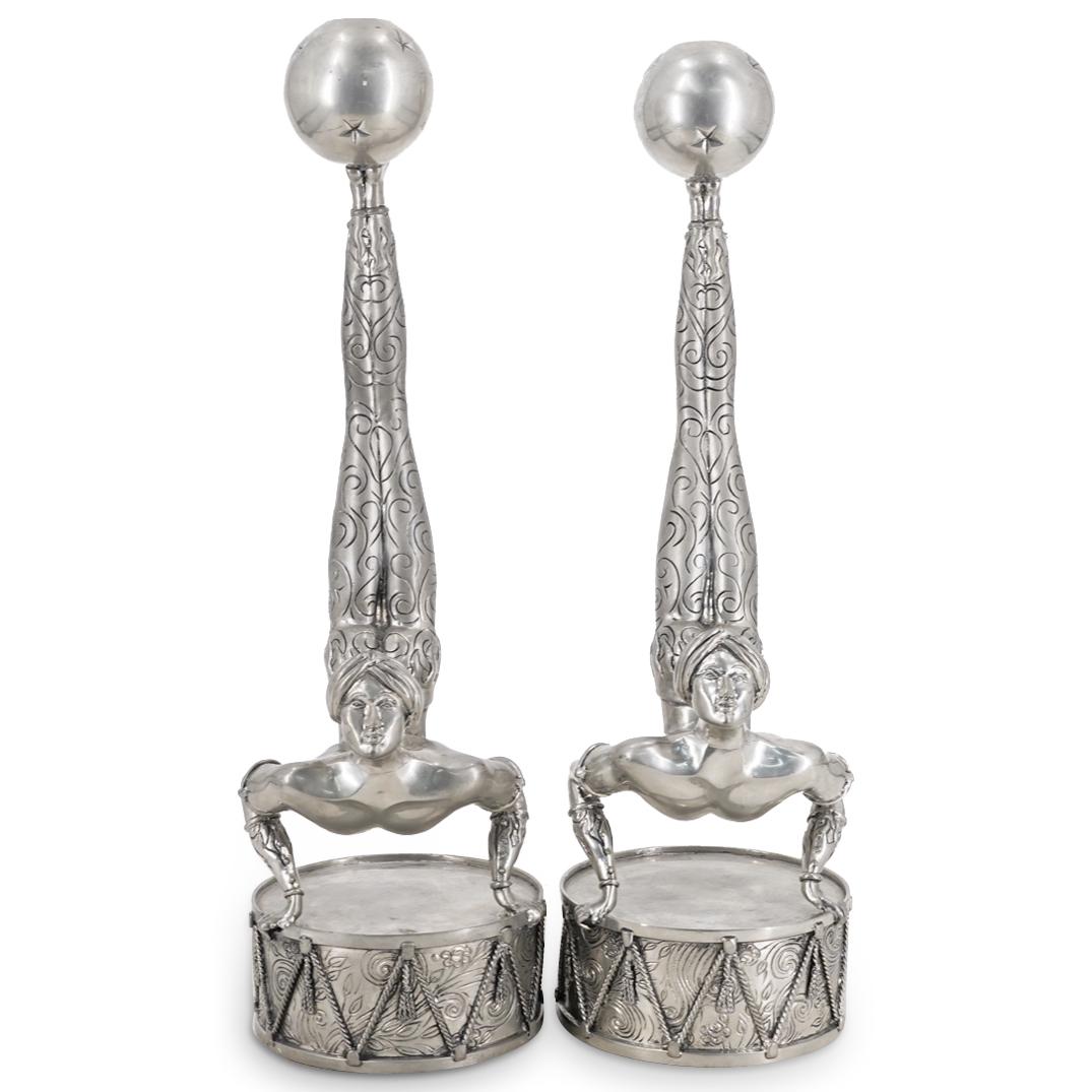 (2 Pc) Italian Piero Figura Acrobats Candlesticks (1 of 7)