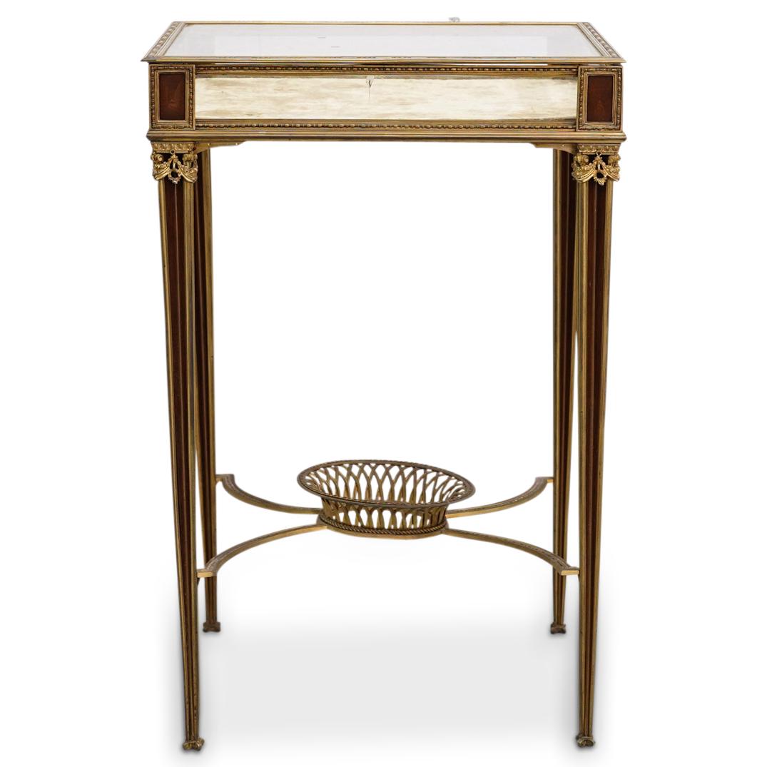Probably Henry Dasson French Bronze & Wood Display Table (1 of 9)
