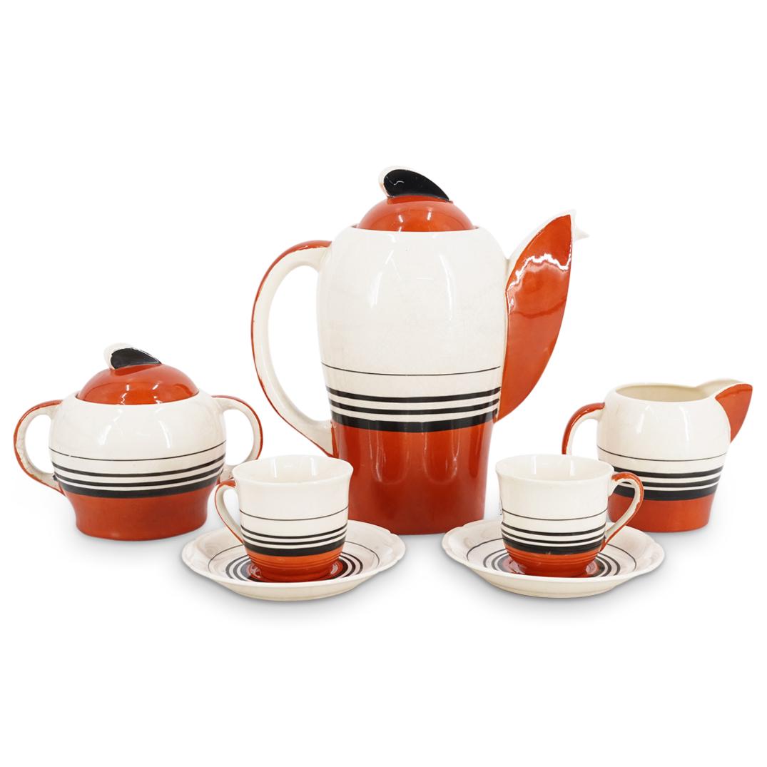 (7 Pc) Japanese Tokico Ideal Ironstone China Art Deco Coffee Set (1 of 7)