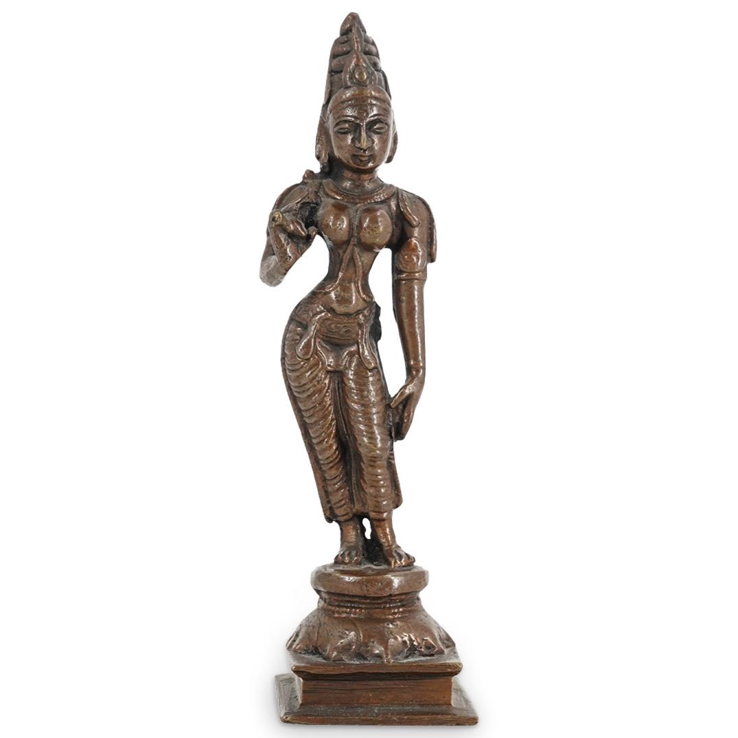 Antique Southeast Asian Bronze Tribunga Parvati Sculpture (1 of 5)