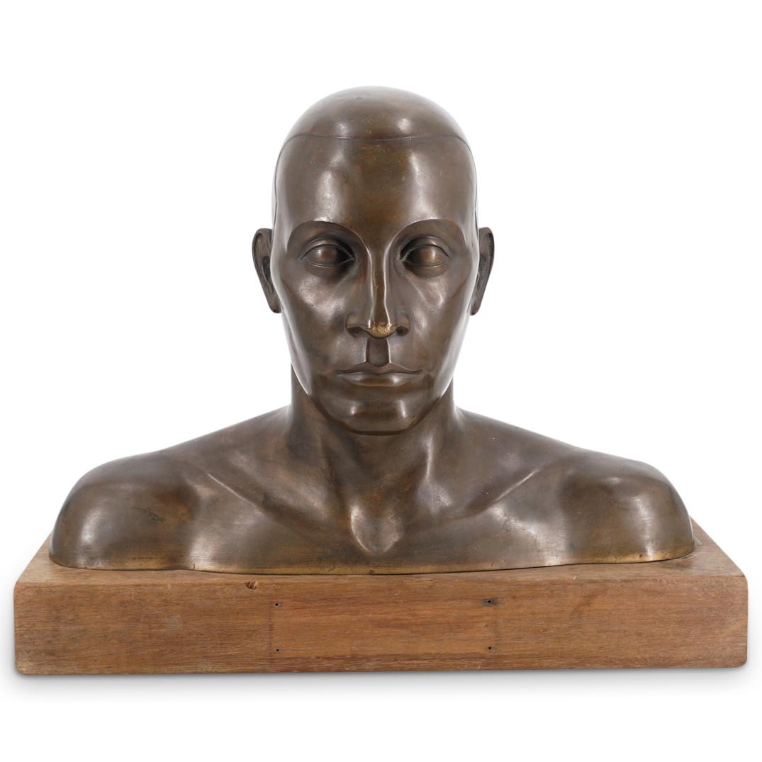 Roman Bronze Works Art Deco Bronze Figural Bust (1 of 9)