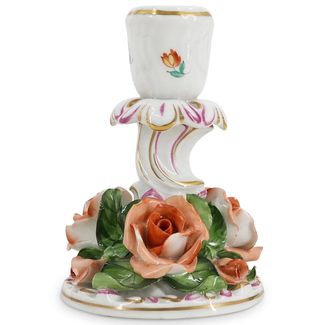 Herend Porcelain Floral Candlestick (1 of 6)