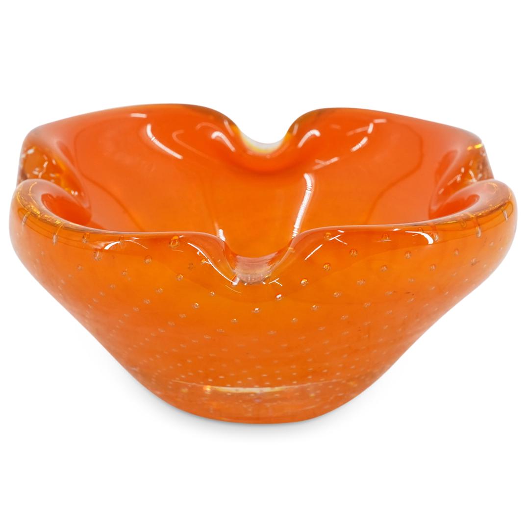 Murano Sommerso Bullicante Art Glass Ashtray (1 of 6)