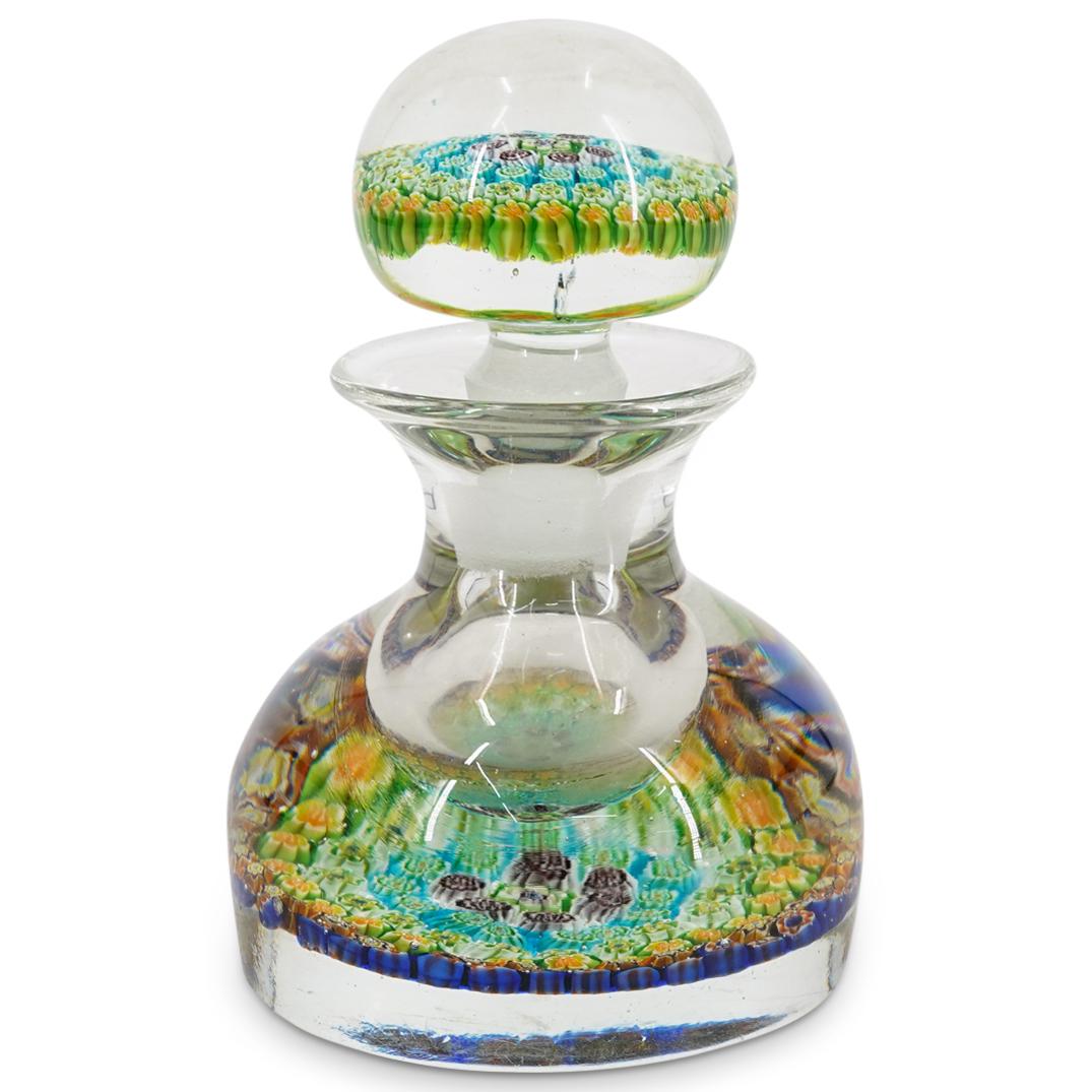 Italian Millefiori Murano Glass Perfume Bottle W/ Stopper (1 of 6)