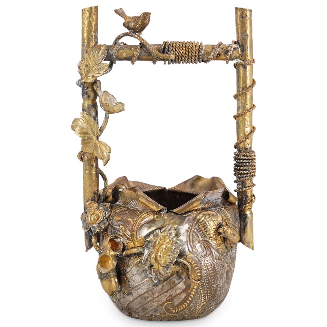 French Chinoiserie Hand Forged Brass Sculpture (1 of 7)