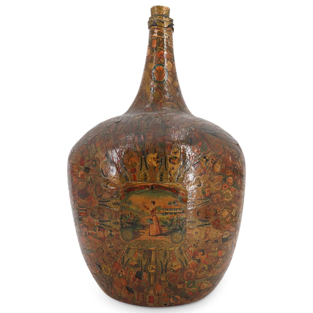 Antique Tramp Art Cigar Band Decanter (1 of 8)