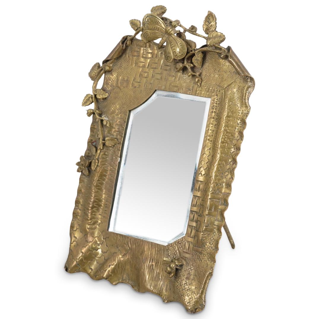Antique Chinoiserie Bronze Framed Mirror (1 of 5)