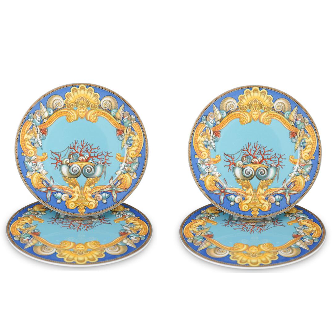 (4 Pc) Versace Rosenthal "Le Tresors De La Mer" Porcelain Chargers (1 of 4)