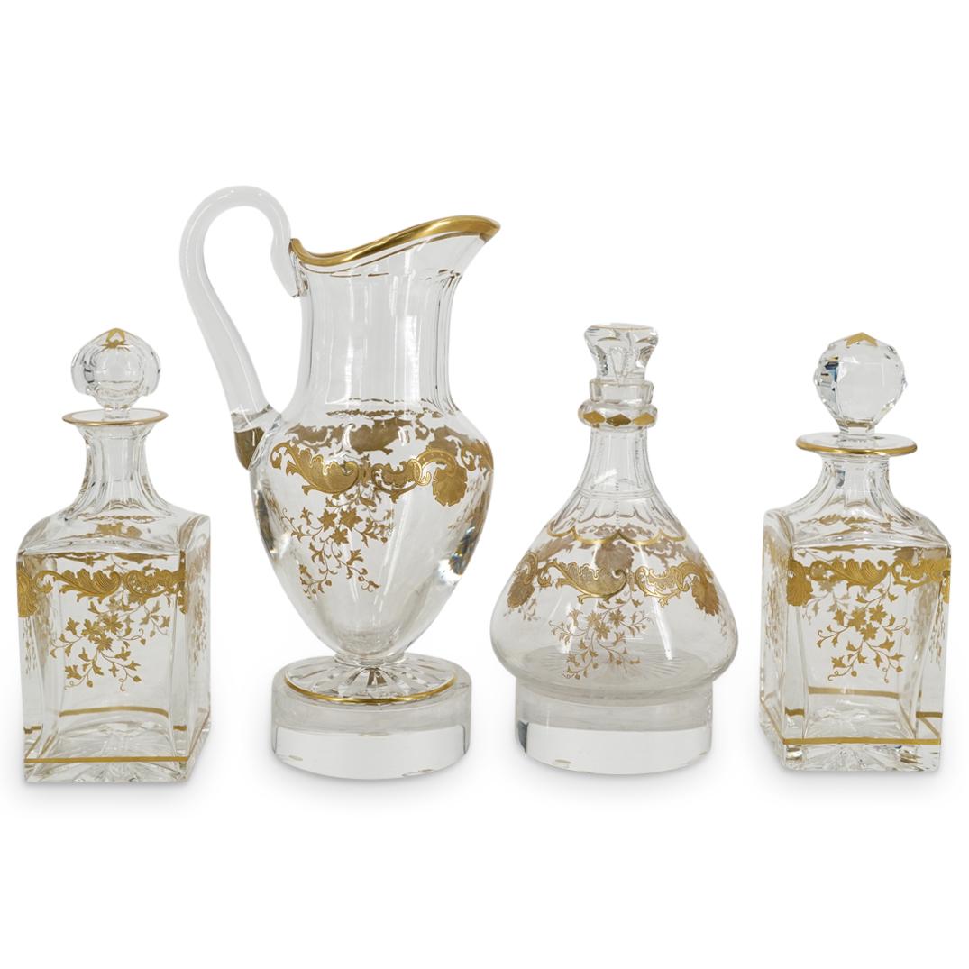 (4Pc) St Louis "Massenet" Crystal Decanters & Pitcher (1 of 9)