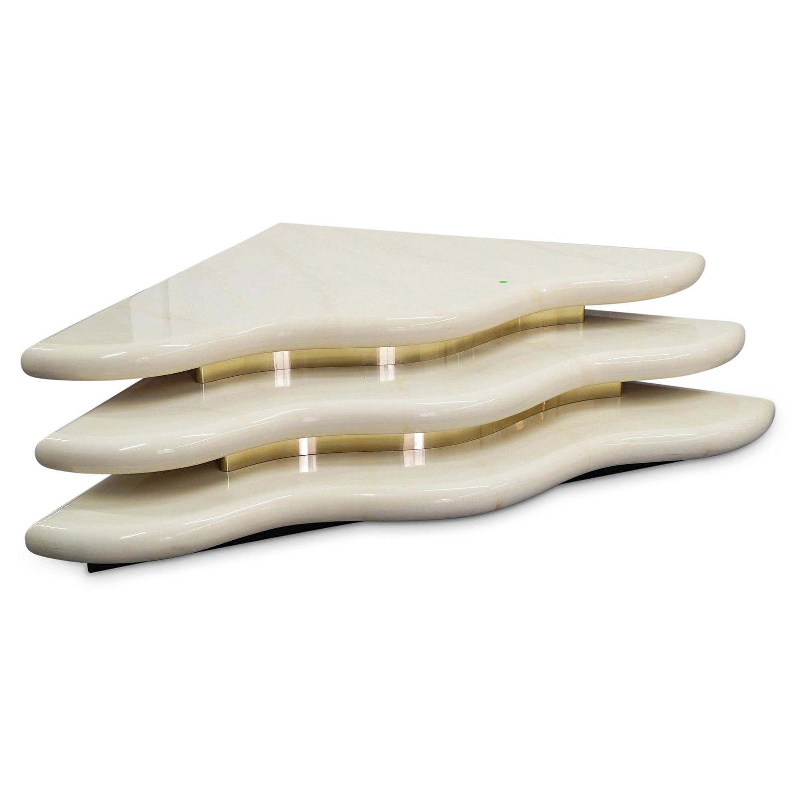 Karl Springer Style Unique Tiered Corner Table (1 of 6)