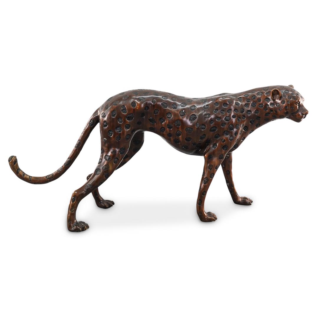 Patinated Bronze Cheetah Sculpture (1 of 7)