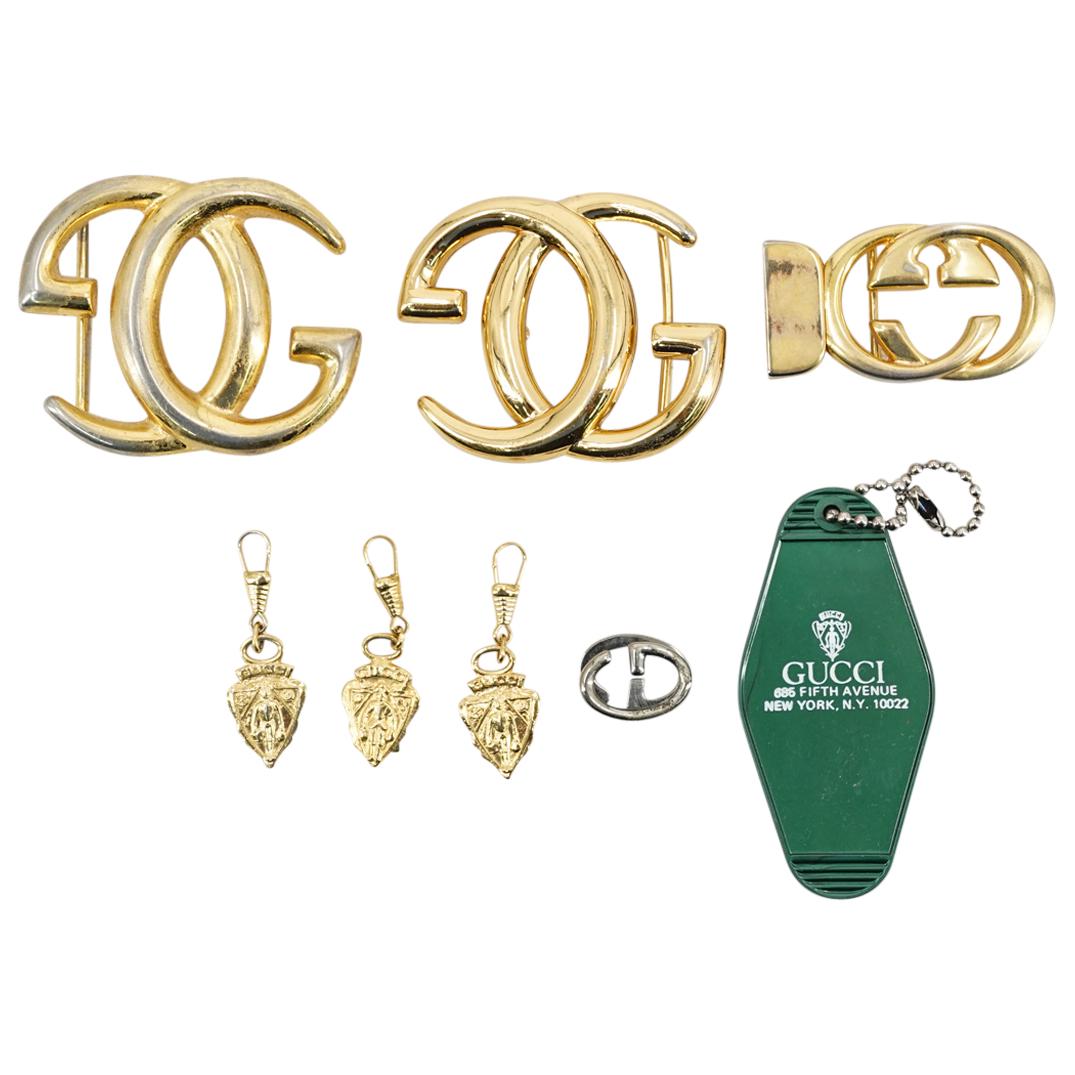 (7 Pc) Vintage Gucci Belt Buckles and Key Chains (1 of 9)