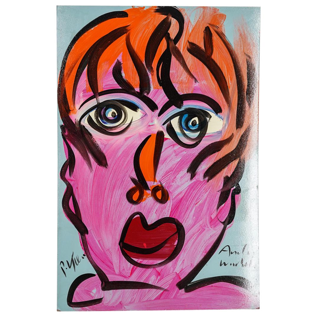Peter Robert Keil (German, b. 1942) "My Friend, Andy Warhol" Portrait Oil on Board (1 of 5)