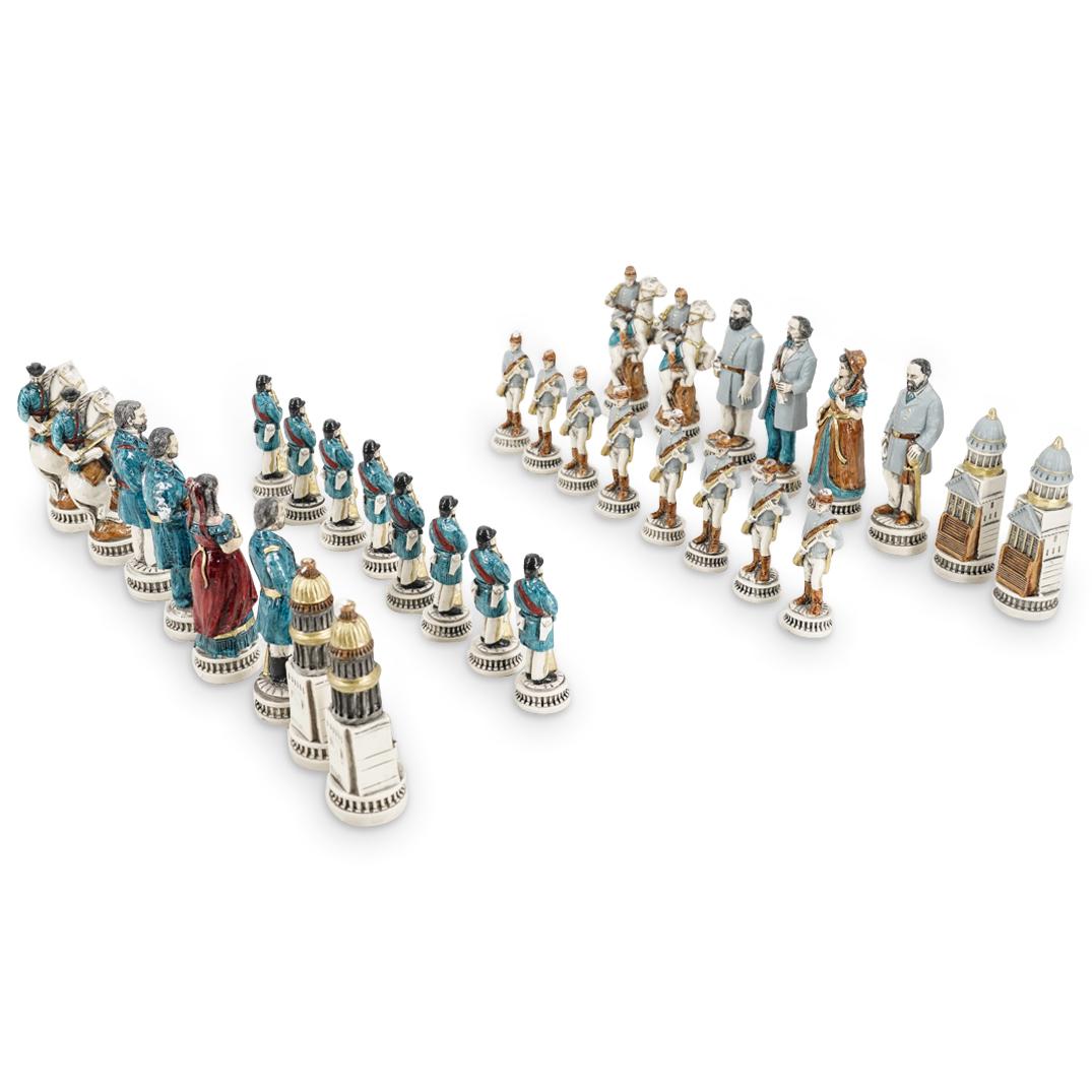 Italian Nigri Scacchi "Battaglia di Gettysburg" Figural Chess Set (1 of 9)